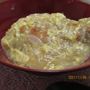 あんかけたっぷりで！あんかけ風チキンカツ丼♪